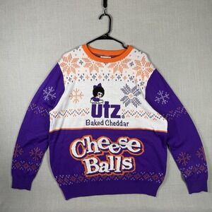 Route One Sweater Men's Large Size UTZ Cheese Balls Apparel Ugly Christmas NWT